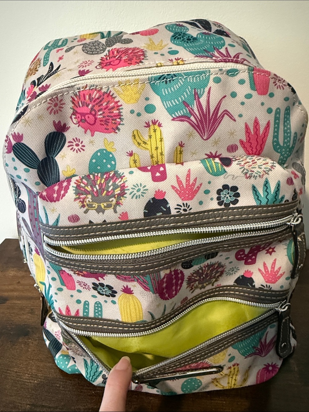 Lily Bloom Cactus Critter Print Colorful Hedgehog Mini Backpack New NWT - Picture 8 of 14
